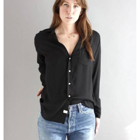 Frank & Eileen Tops - Frank&Eileen Eileen modal black button down shirt Sz XS